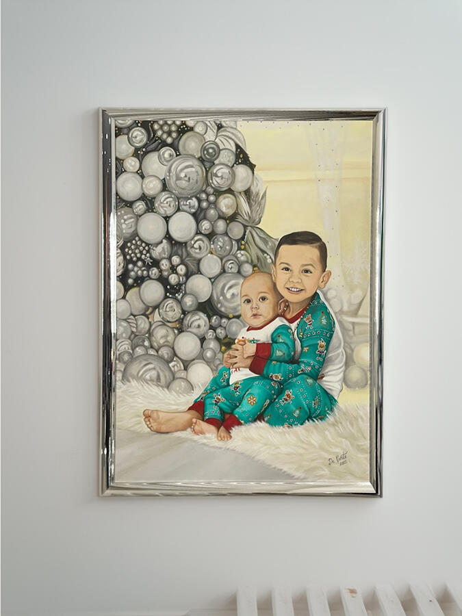 family portrait oil painting made by juan da corte