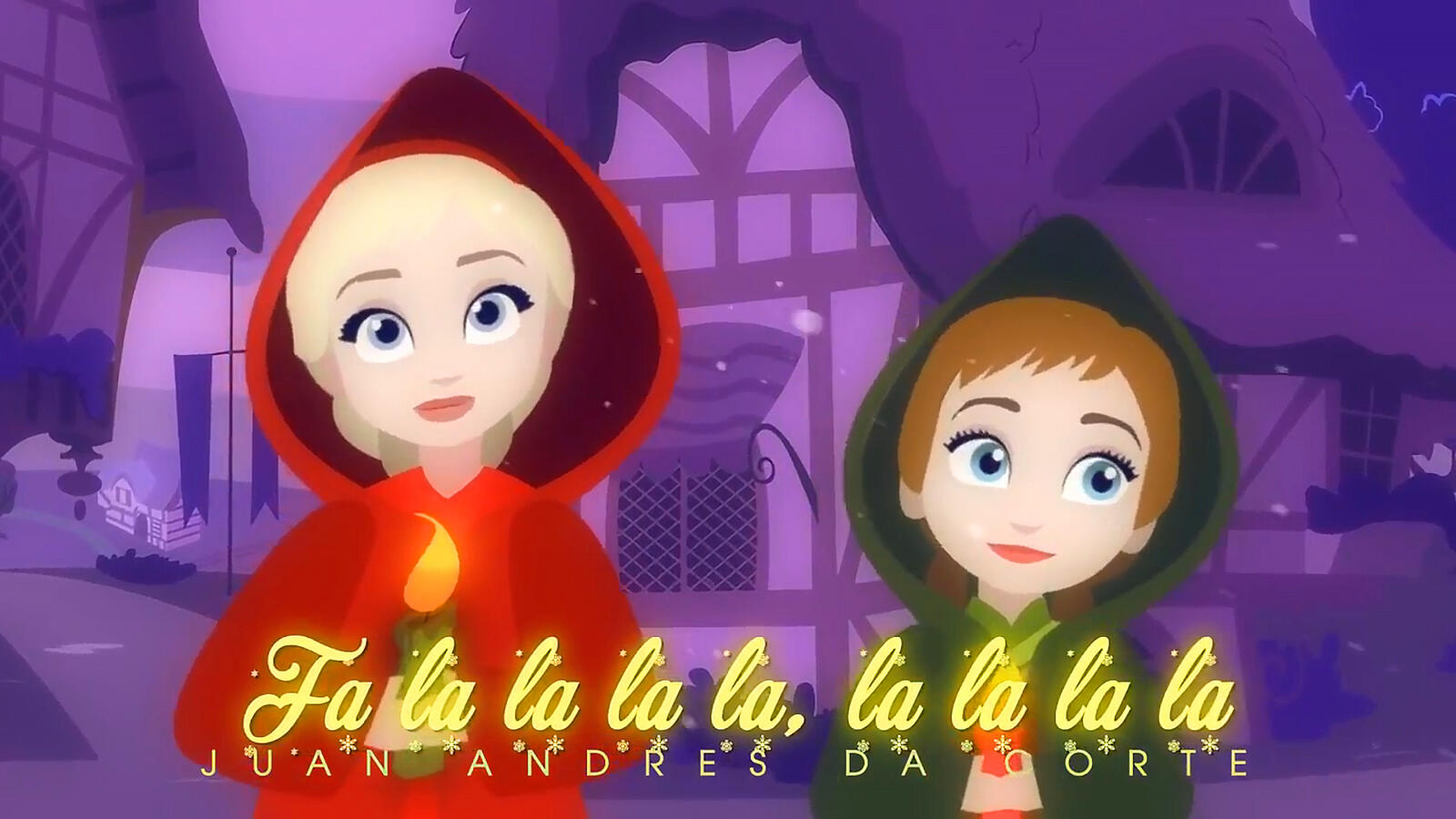 Stylized 2D kids animation music video featuring frozen elsa by Juan Da Corte